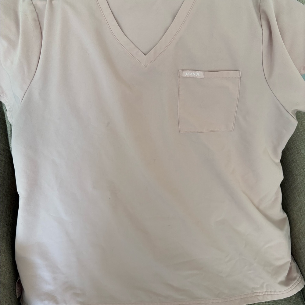 Jaanuu Kids V-Neck Pocket Tee - Light Pink